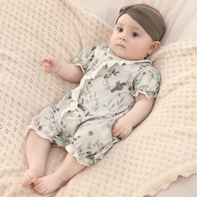 巴厘小猪女宝夏季薄款连体衣婴儿