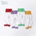 Bộ đồ lót trẻ em cotton nam cao eo quần áo mùa thu 1 tuổi xuân 3 tháng chạm đáy quần áo bé gái - Quần áo lót
