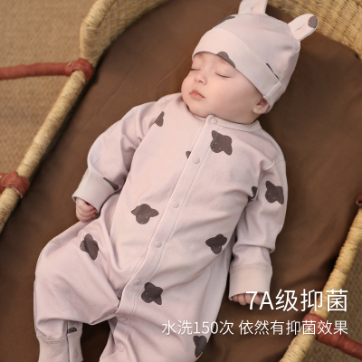 巴厘小猪新生儿春秋款四季连体衣