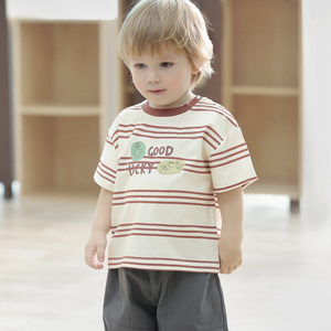 夏季薄款婴幼儿男女童休闲短袖T恤上衣