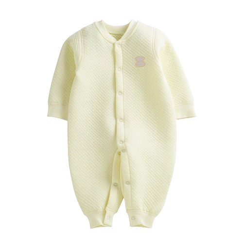 Детская весенняя стеганая пижама для новорожденных, утепленное демисезонное боди