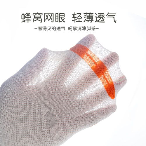 男童袜子夏季薄款网眼无骨袜100%纯棉抗起球儿童短筒运动袜中大童 - 图2