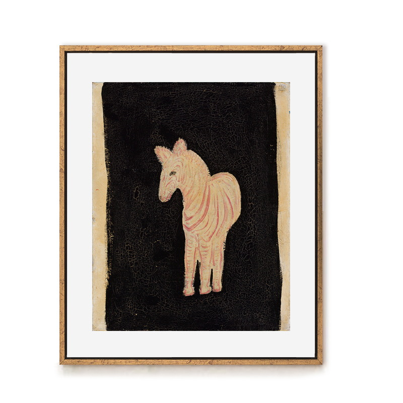 【新品】独家常玉SanYU《原野之马》装饰画挂画客厅玄关无框画