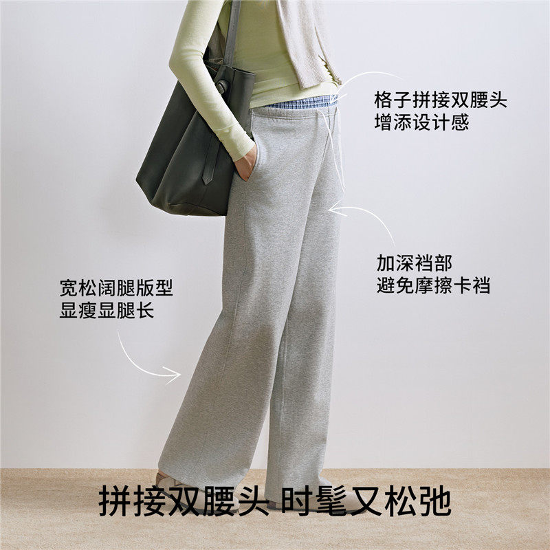 【李佳琦直播间】嫚熙孕妇牛仔裤复古洗水孕期不勒肚子外穿阔腿裤