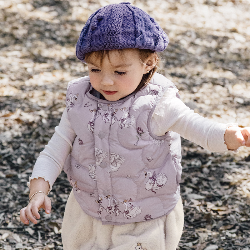 嫚熙童装儿童羽绒马甲95白鹅绒服婴儿保暖宝宝外穿轻薄女童背心冬