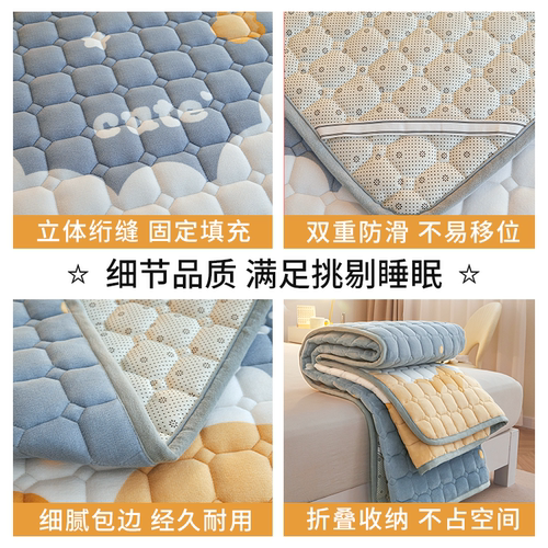 牛奶绒床垫软垫家用绒毯子垫被褥子宿舍学生单人冬季加绒床褥垫子 - 图2