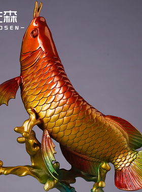 新中式鱼跃龙门招财鱼摆件礼品