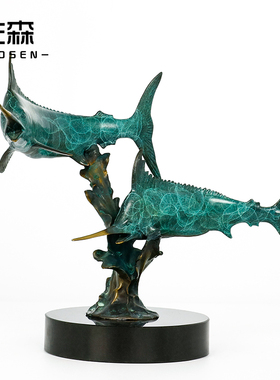 全黄铜新中式艺术风摆件开业礼品