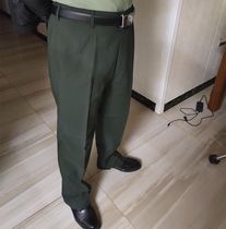 Brand new positive pine branches Green summer single pants with fart pocket loose Western pants Bronzed and anti-wrinkle casual pants in old age hood pants