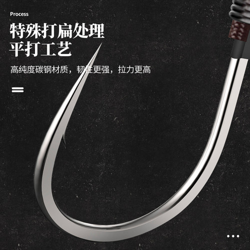 垂弦大物子线双钩绑好成品线组套装有倒刺青鲟巨物超强拉力钓鱼钩 - 图1