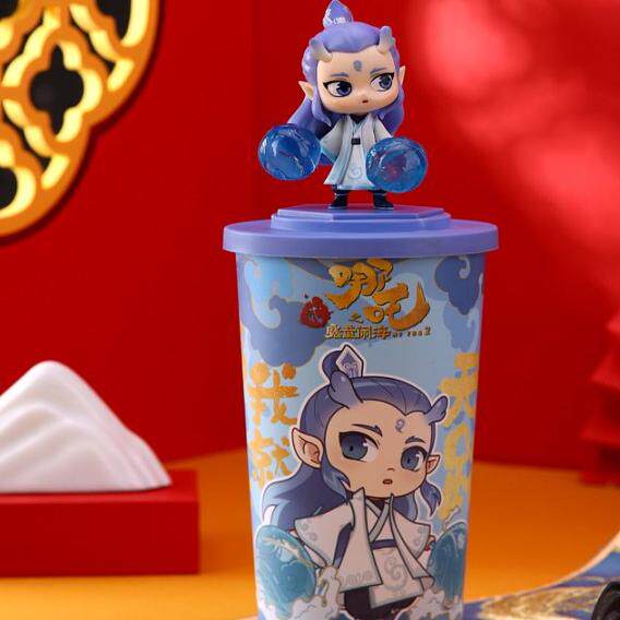 影城正版哪吒2魔童闹海周边水杯爆米花桶太乙真人敖丙玩偶杯挂件