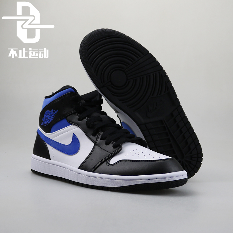 Air Jordan 1 Mid皇家蓝 AJ1中帮男子篮球鞋 554724-140-图1