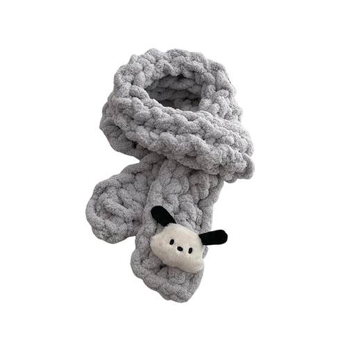 帕恰狗围巾毛线手工diy礼物粗毛线团钩针编织材料包小女孩子手织6 - 图3