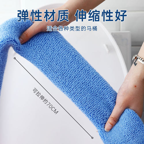 毛绒马桶坐垫方形四季通用坐便套纽扣马桶垫家用加厚坐便器套垫圈 - 图2