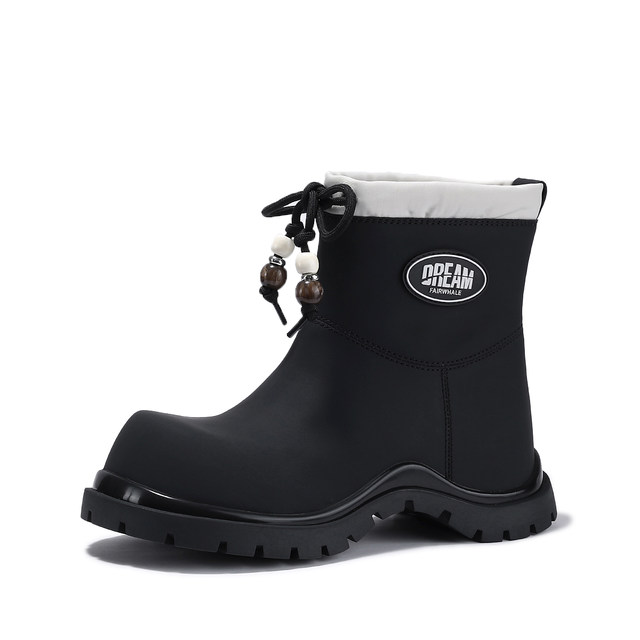 BellaLily2025 new winter style versatile thick-soled mid-calf boots sleeves elastic women's boots non-slip fashionable women's boots