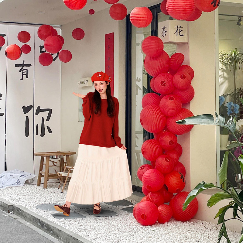 新年元旦开业商场装饰品红灯笼立柱布置客厅喜庆店面氛围布置挂饰,淘宝优惠券,粉丝福利购,淘宝优惠卷