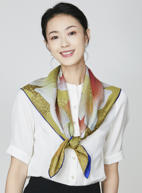 丝巾女斜纹方巾春秋款高端