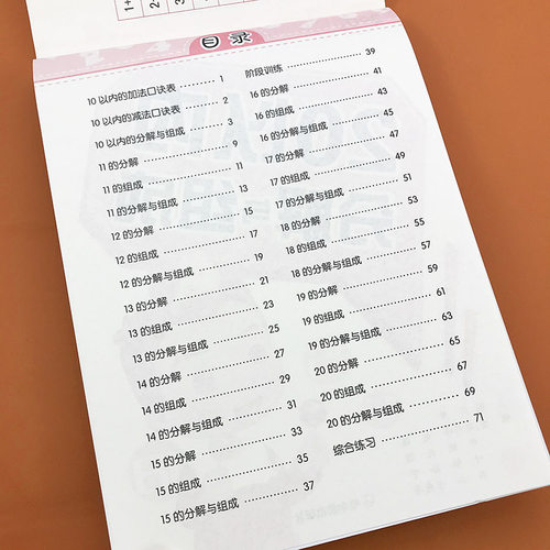 童通早教 360度 幼小衔接20以内分解与组成 幼儿园大班学前班数学专项练习 1-10-20数字的分成练习册 儿童3-6岁幼升小数学题天天练 - 图0