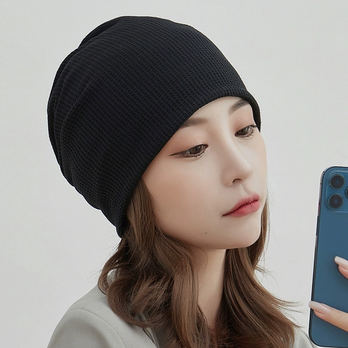 Демисезонная брендовая черная цветная шерстяная трикотажная шапка, популярно в интернете, в корейском стиле