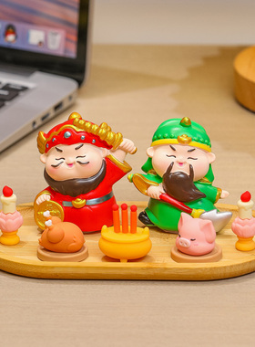 创意小神仙家居桌面供奉托盘摆件