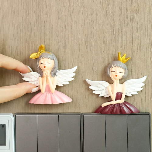 Творческая девушка -переключение сердца переключение границы переключение патч стерео 3D -смола Ангел переключатель