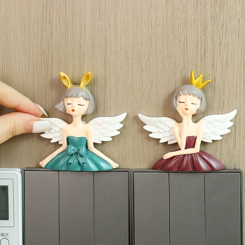 Творческая девушка -переключение сердца переключение границы переключение патч стерео 3D -смола Ангел переключатель