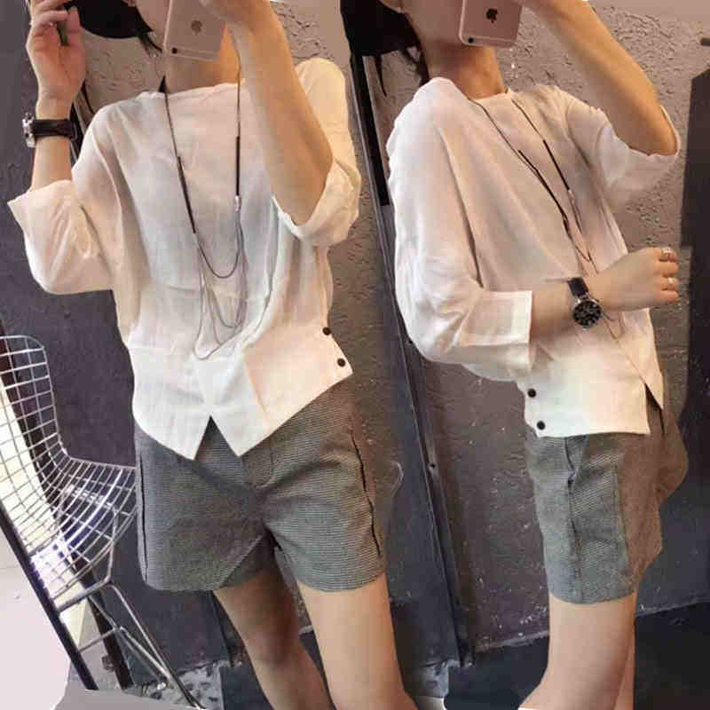 欧洲站2020新款夏ins防晒雪纺t恤 沃咖T恤