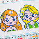 ໃໝ່ 2026 cross stitch ເດັກນ້ອຍໂຮງຮຽນປະຖົມທີ່ຫນ້າຮັກ