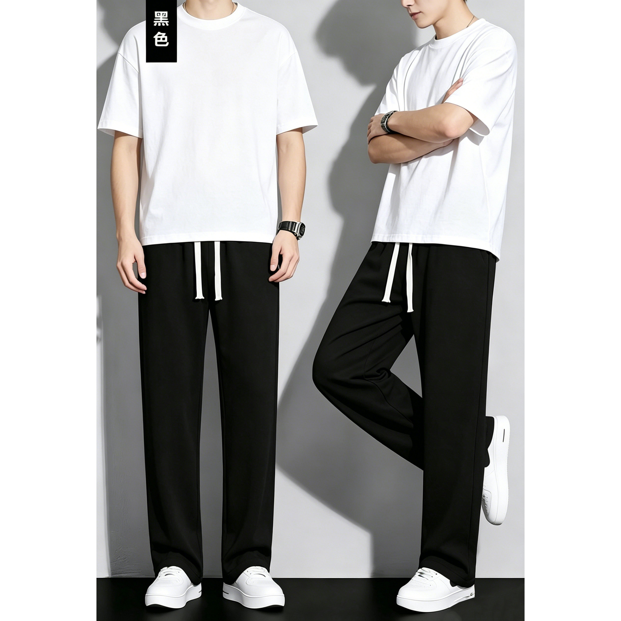 Summer thin style-teenagers straight-leg sweatpants men's style