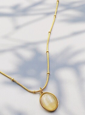 2023新款小众轻奢海蓝宝项链女夏网红潮设计感锁骨链不掉色