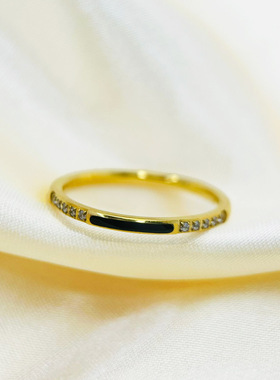 高级感戒指ins钛钢简约女