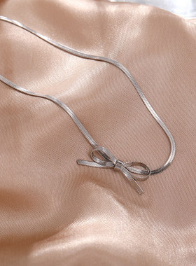 欧美蝴蝶结炫小虫不锈钢刀片链