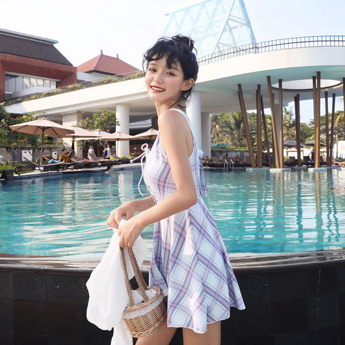 2026新款游泳衣女夏季连体三件套防晒显瘦遮肚网红风温泉保守学生 - 图2