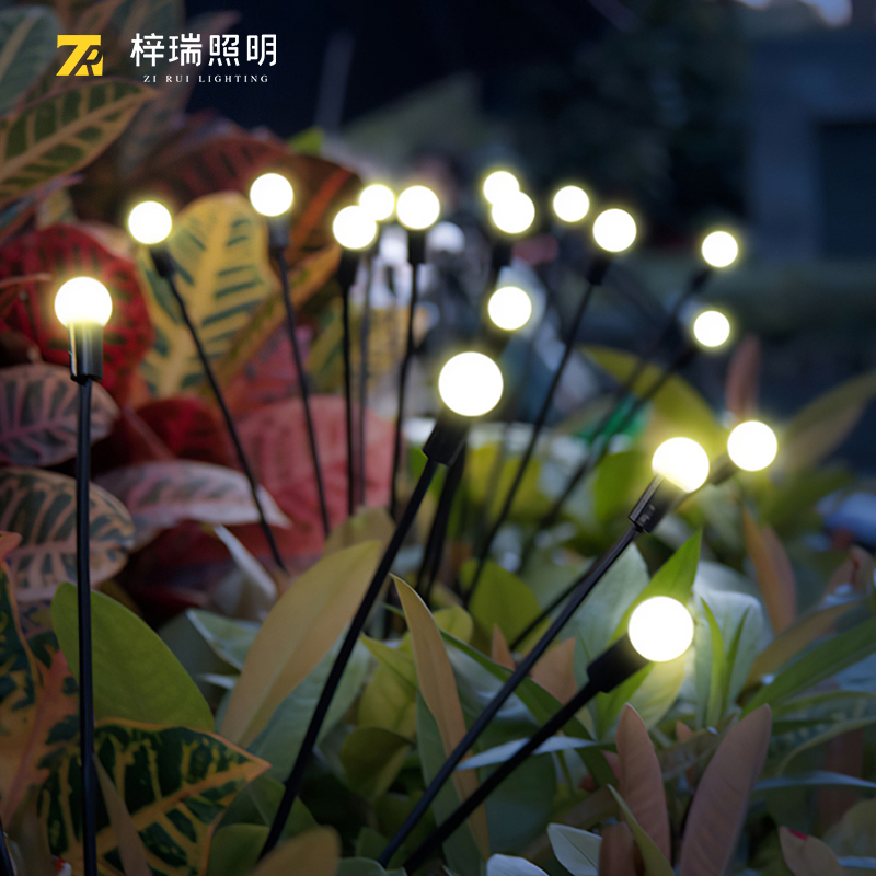 太阳能户外灯防水草坪灯花园灯萤火虫灯地插灯别墅庭院芦苇氛围灯 - 图0