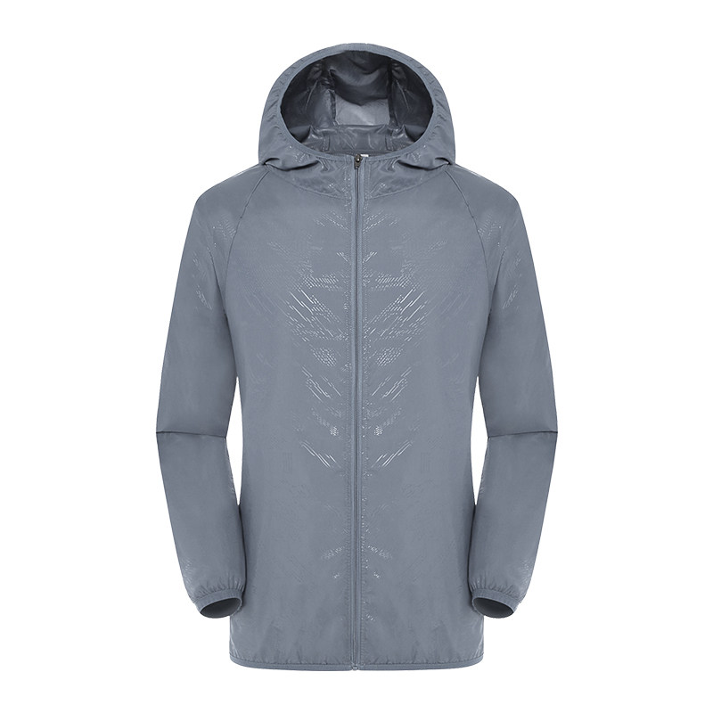 带风扇超薄透气夏季钓鱼男防晒衣 淇薇浪短外套