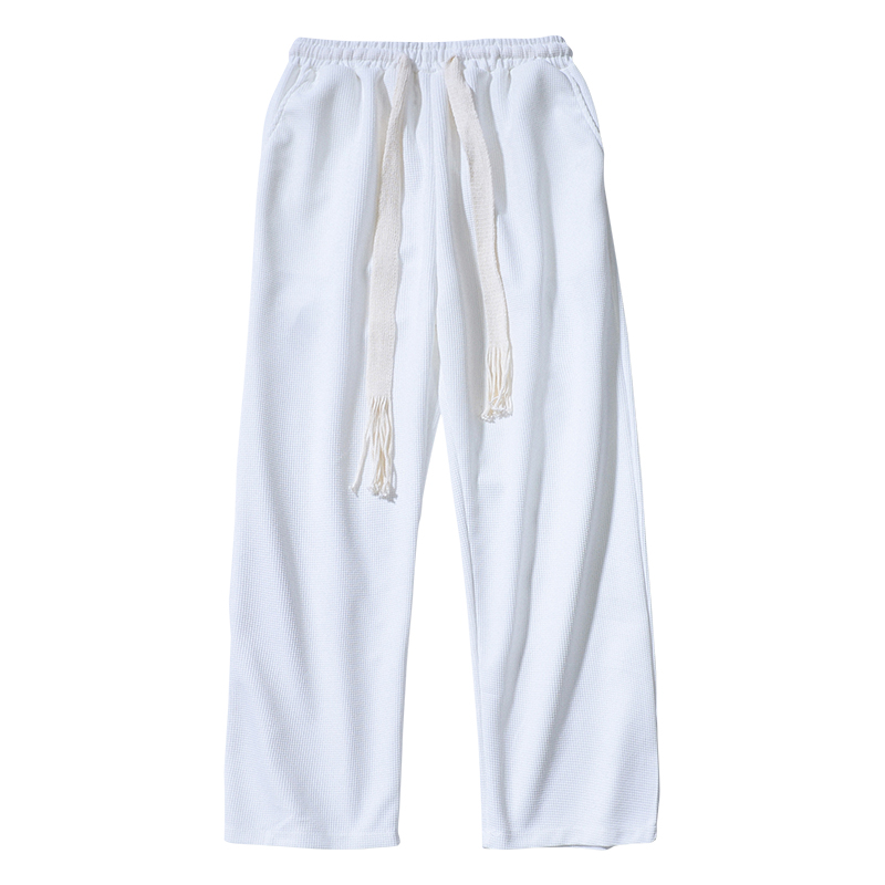 华夫格卫裤男秋季ins潮流运动裤子 rampo乱步卫裤