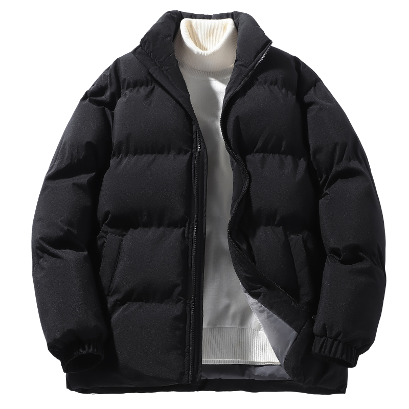 棉衣男士外套冬季面包服短款潮流冬装羽绒棉服韩版纯色简约棉袄子