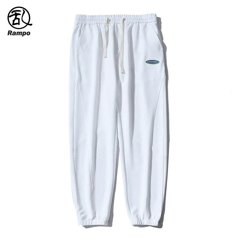 买一送一 美式束脚运动裤男款宽松直筒休闲裤男士卫裤百搭长裤子