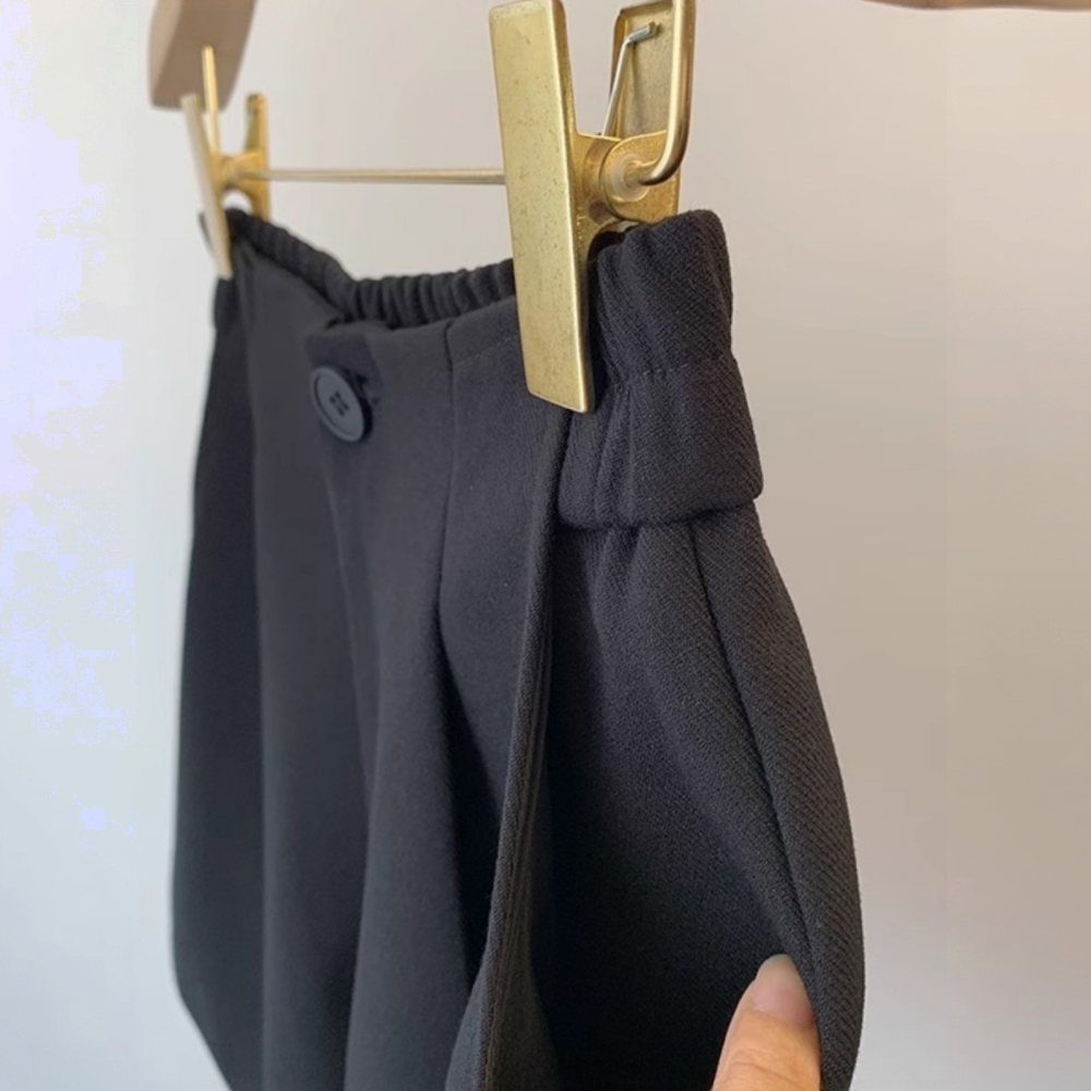 大码黑色短裤女2025新款冬季外穿爆款小个子毛呢高腰a字阔腿靴裤,淘宝优惠券,粉丝福利购,淘宝优惠卷