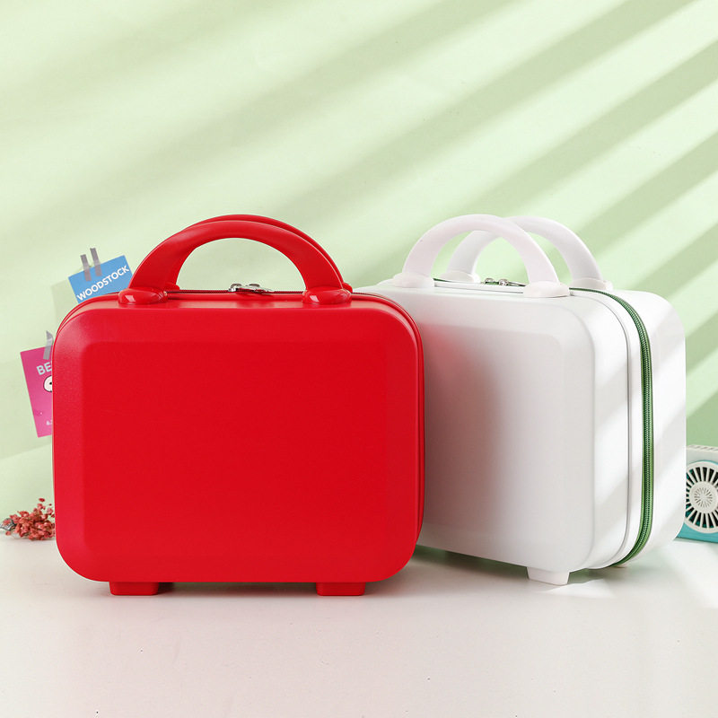 日式14寸可爱化妆箱小型轻便手提箱 银盾箱包旅行箱