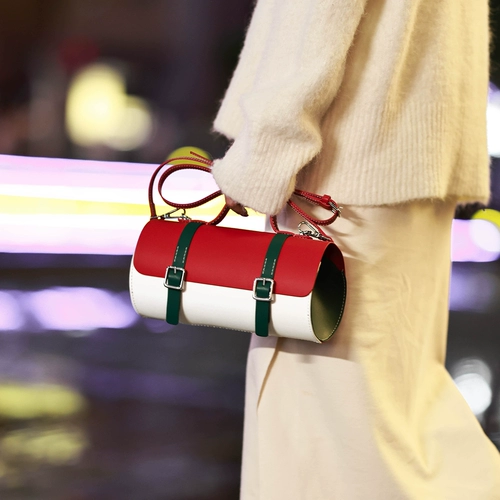 Глупая маленькая рыба круглый цилиндр Кембриджский пакет DIY Материал Сумка