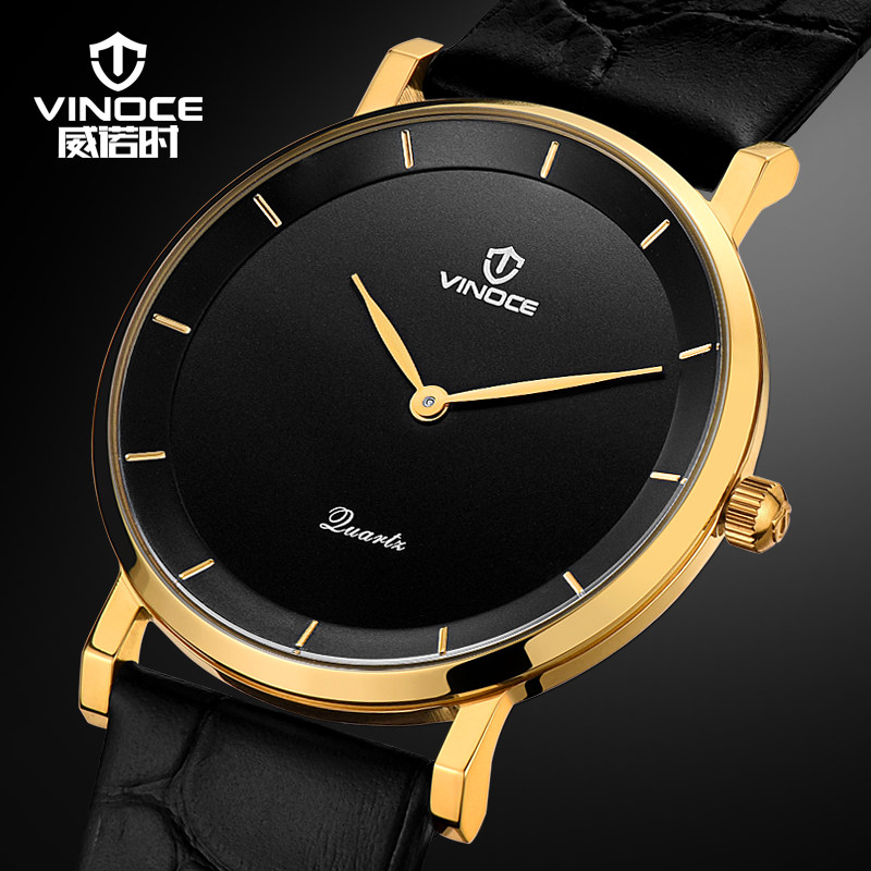 威诺时超薄简约休闲男士潮流石英表 vinoce威诺时汇吉国产腕表
