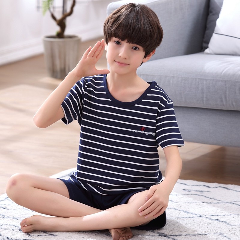 中大童青少年初中学生短袖纯棉睡衣 依玫恩睡衣/家居服套装