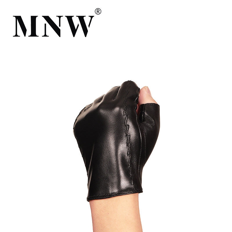 进口小山羊皮半指手套男薄款加绒保暖全皮驾驶开车真皮半指手套男,淘宝优惠券,粉丝福利购,淘宝优惠卷