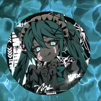 Miku Hatsune Miku Maid Reflective Cute Badge ສອງມິຕິ Peripheral ຜະລິດເອງ Doujin Millet