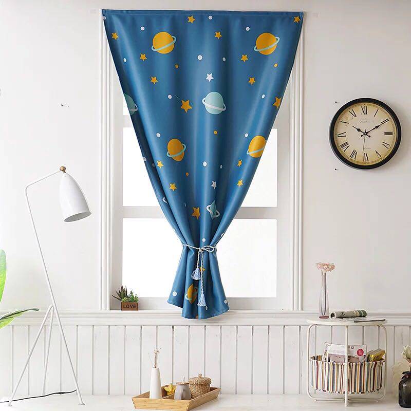 出租房宿舍免打孔安装成品窗帘简易自粘魔术贴门帘客厅阳台遮光布,淘宝优惠券,粉丝福利购,淘宝优惠卷