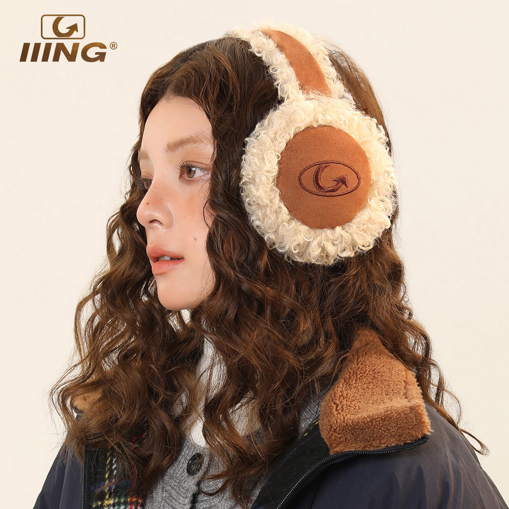 IIING 原创设计卷毛绒保暖耳罩女秋冬加厚耳包防风护耳显脸小耳暖 - 图1