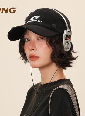 IIING帽控美式复古刺绣鸭舌帽