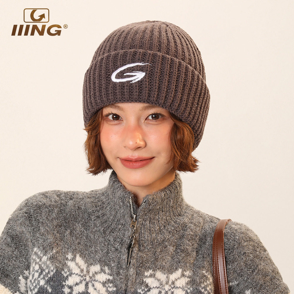 IIING帽控 冬季保暖帽子针织帽女2025新款简约百搭显脸小毛线帽男,淘宝优惠券,粉丝福利购,淘宝优惠卷