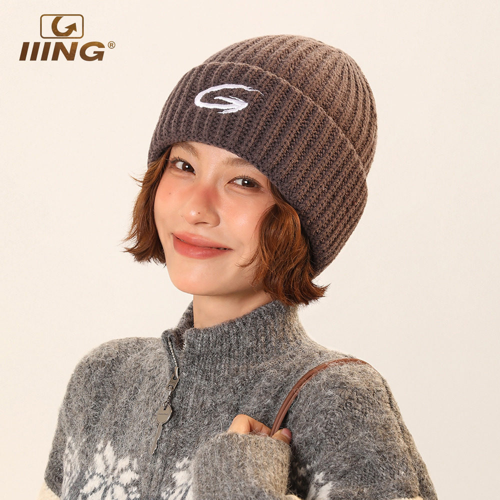 IIING帽控 冬季保暖帽子针织帽女2025新款简约百搭显脸小毛线帽男,淘宝优惠券,粉丝福利购,淘宝优惠卷